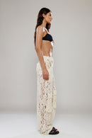 Rio de Janeiro Ivory Cargo Lace Pants