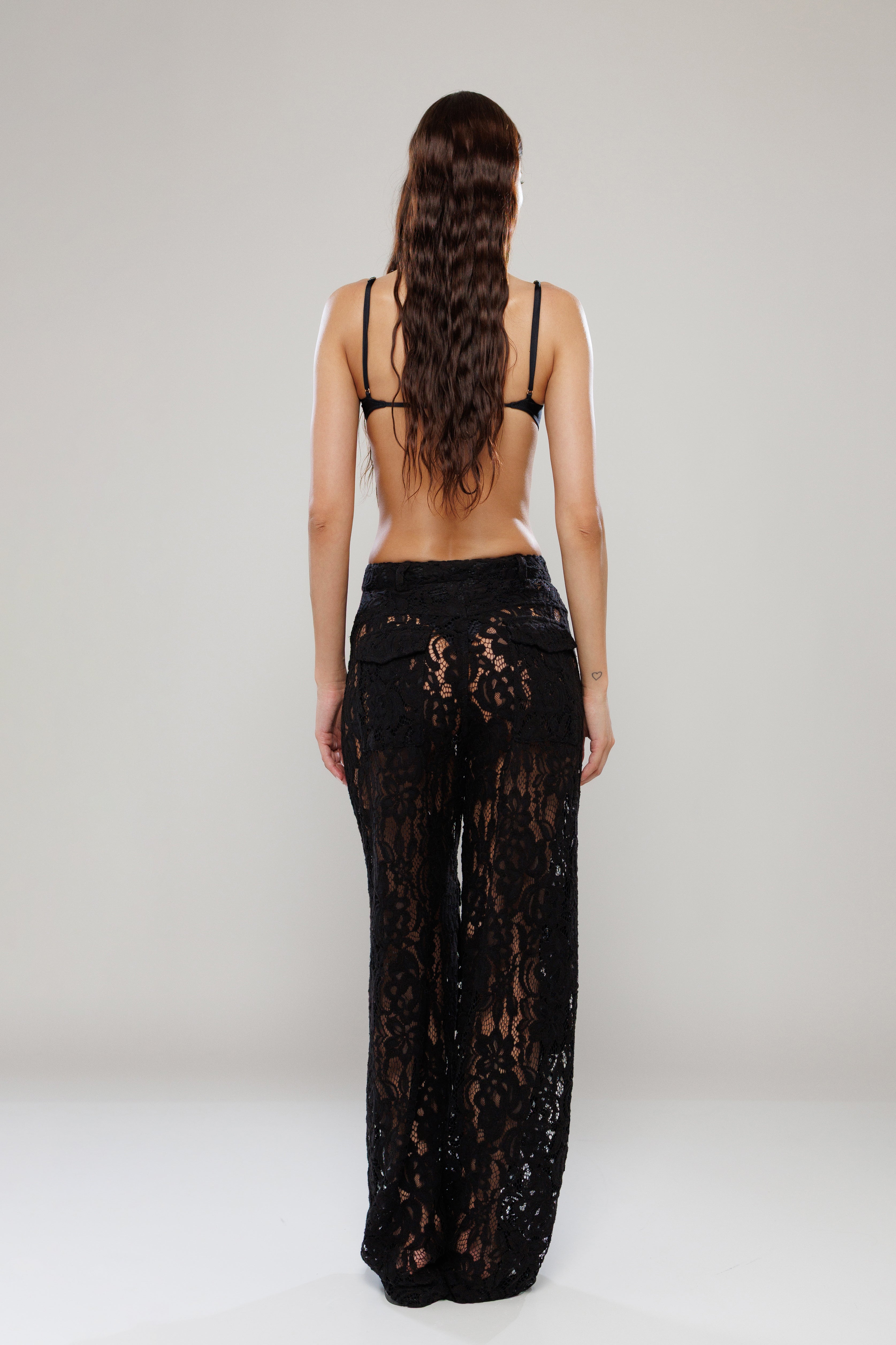 Rio de Janeiro Black Cargo Lace Pants