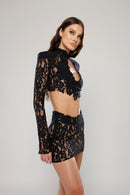 Miami Co-Ord Black Lace Top