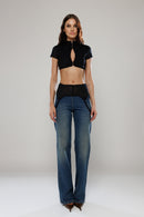Bucharest Straight-Leg Denim Pants