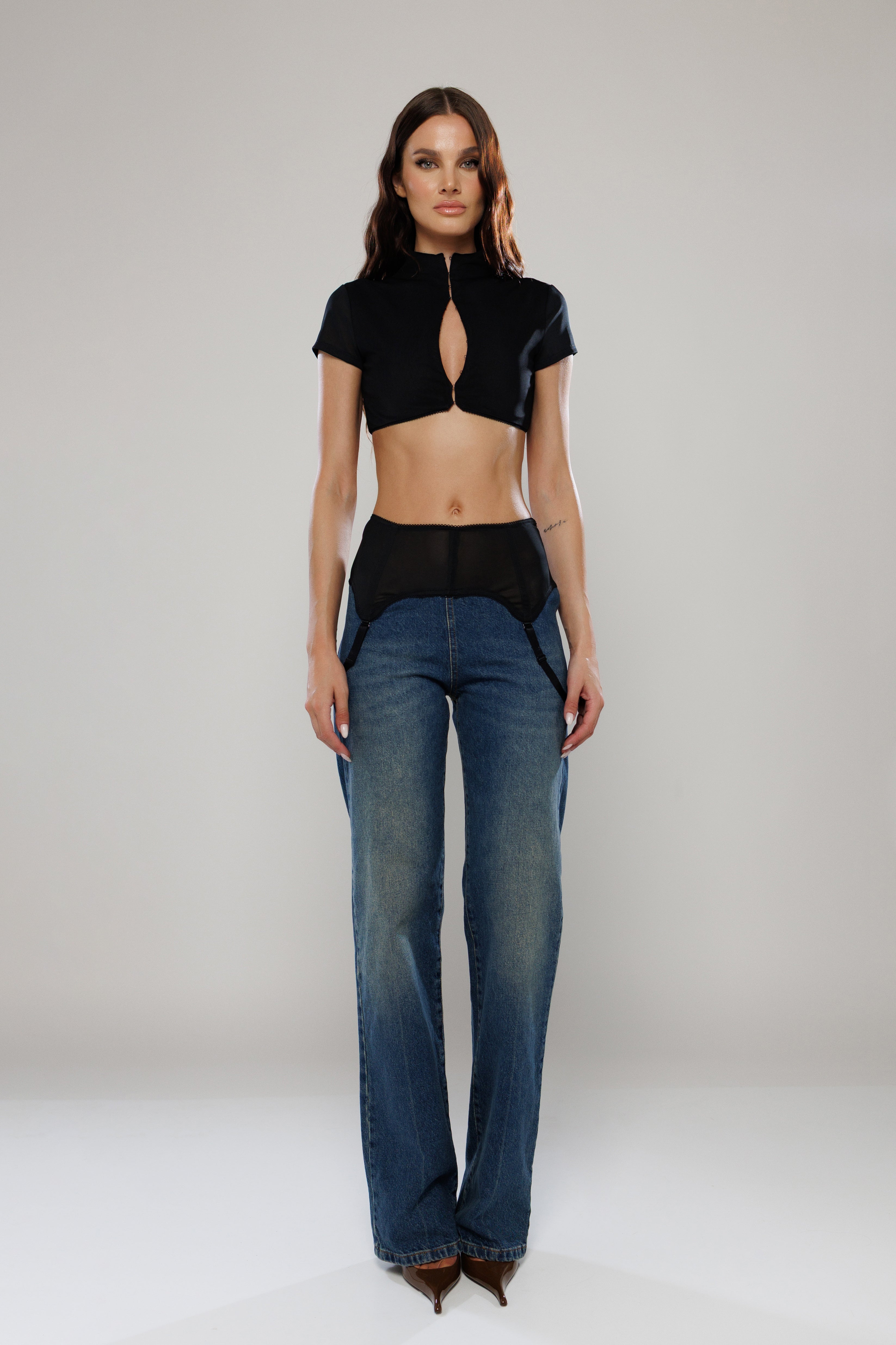 Bucharest Straight-Leg Denim Pants