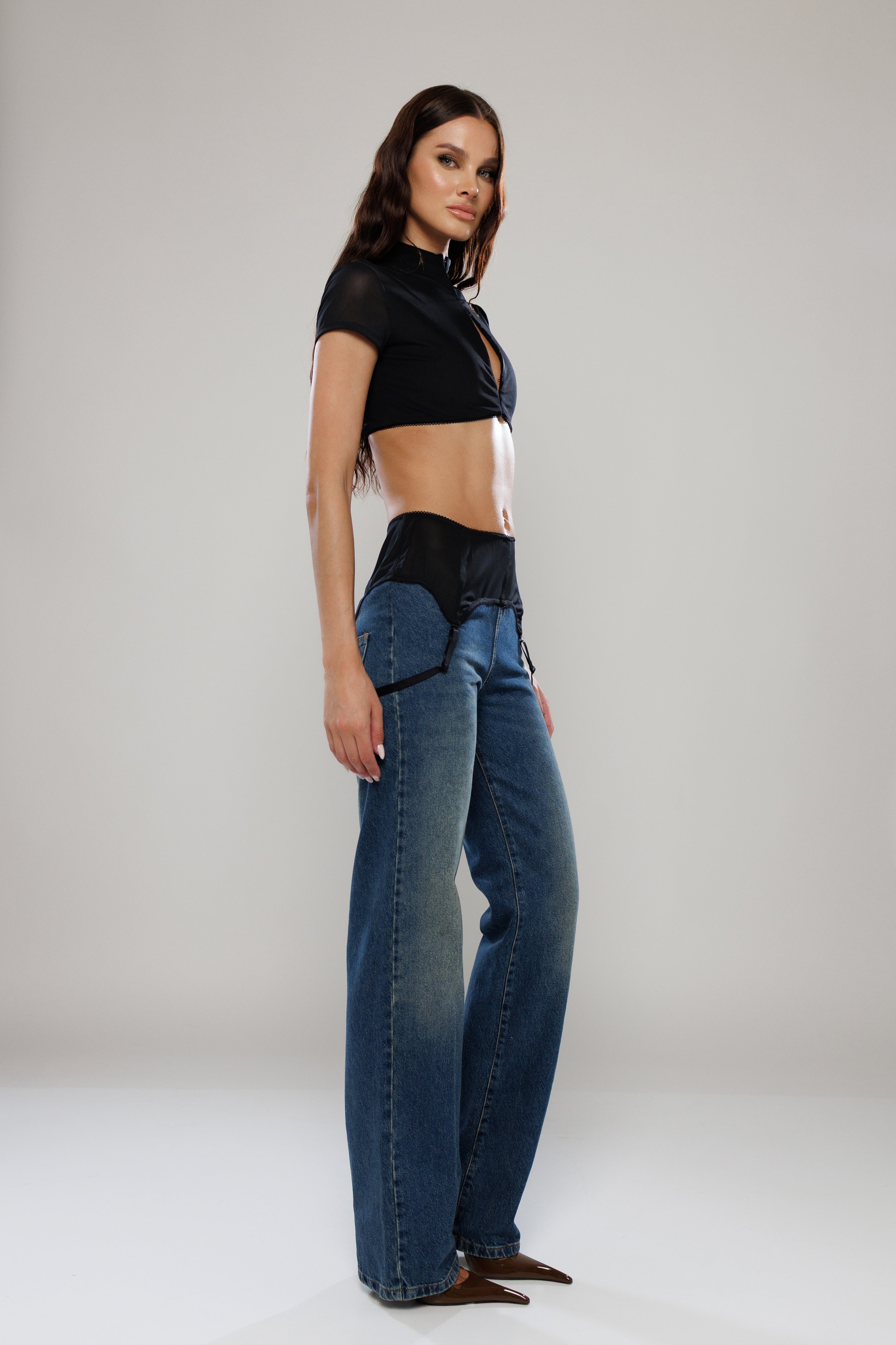 Bucharest Straight-Leg Denim Pants