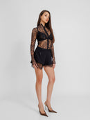 Adore Black Shorts with Lace