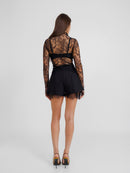 Adore Black Shorts with Lace