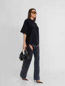 Tender Oversized Black Unisex T-Shirt