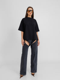 Tender Oversized Black Unisex T-Shirt