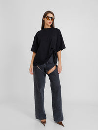 Tender Oversized Black Unisex T-Shirt