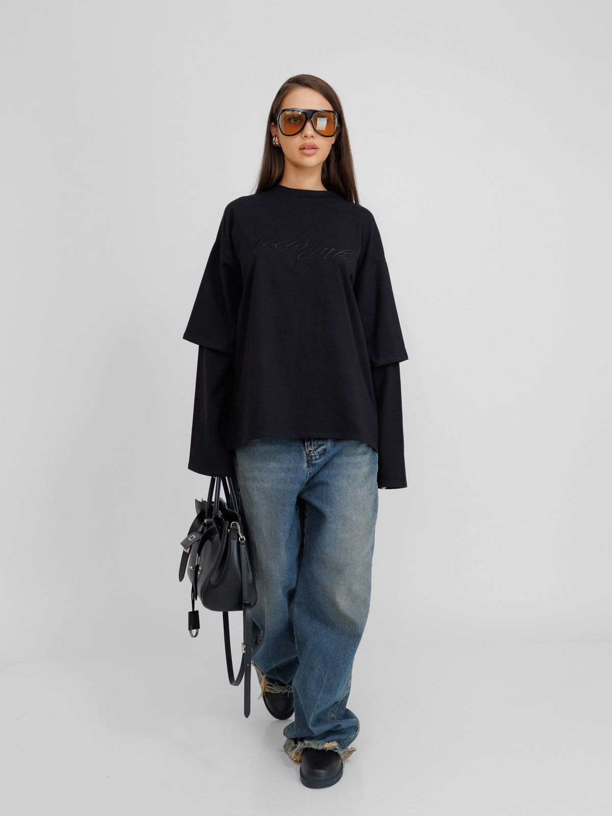 Wild Oversized Black Unisex Blouse