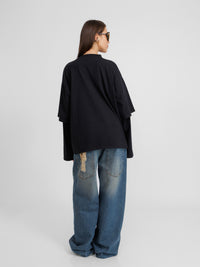 Wild Oversized Black Unisex Blouse