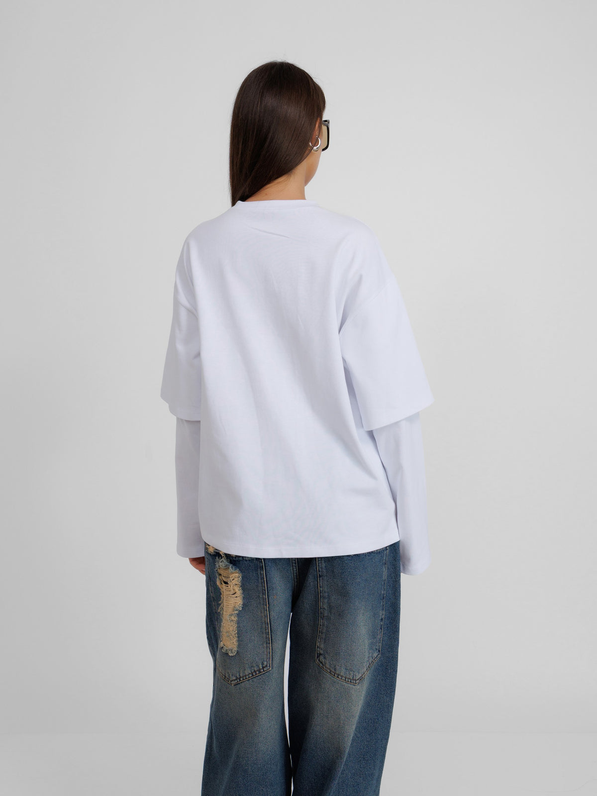 Wild Oversized White Unisex Blouse