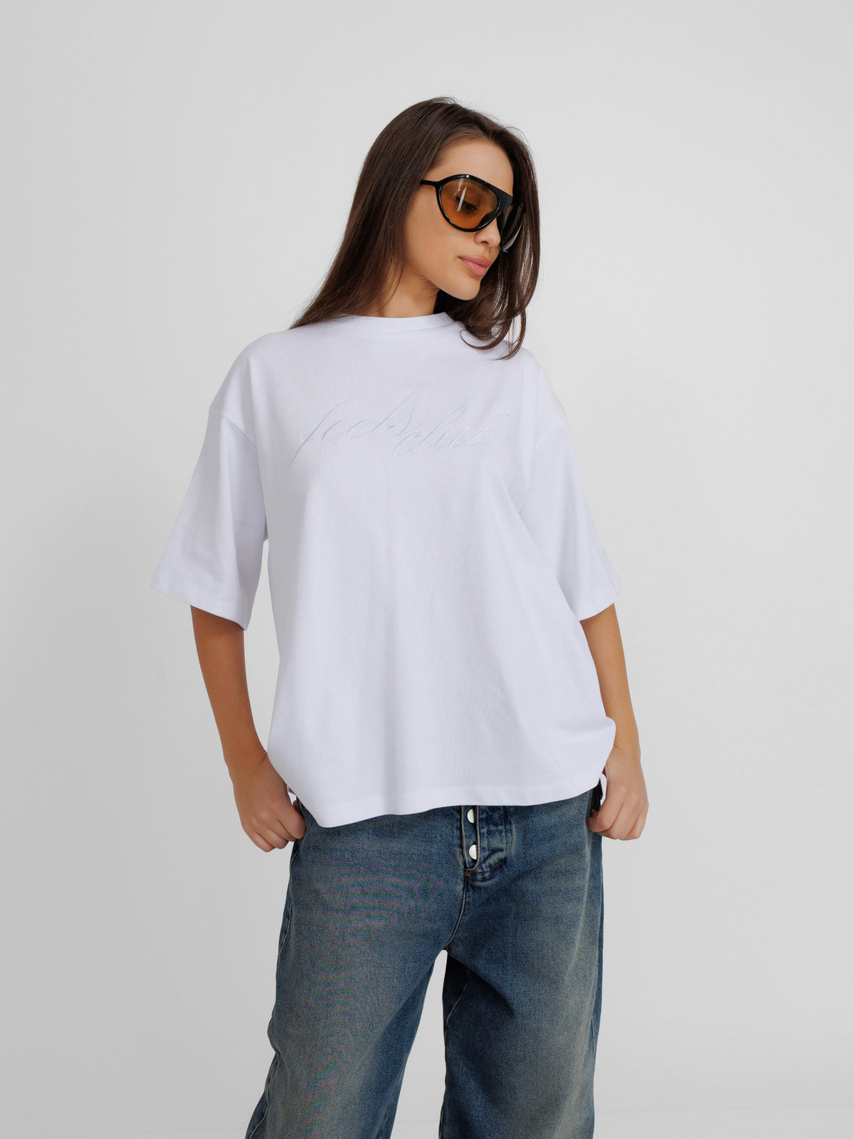 Tender Oversized White Unisex T-Shirt