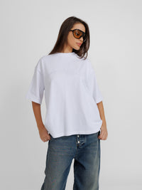 Tender Oversized White Unisex T-Shirt