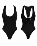 Delir Black Raceback Bodysuit