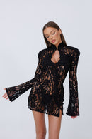 Santorini Black Lace Dress
