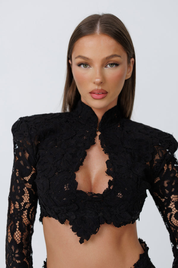 Cannes Co-Ord Black TOP