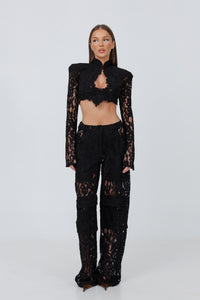 Havana Black High-Waist Pants