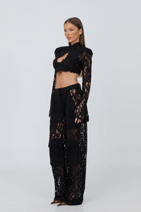 Havana Black High-Waist Pants