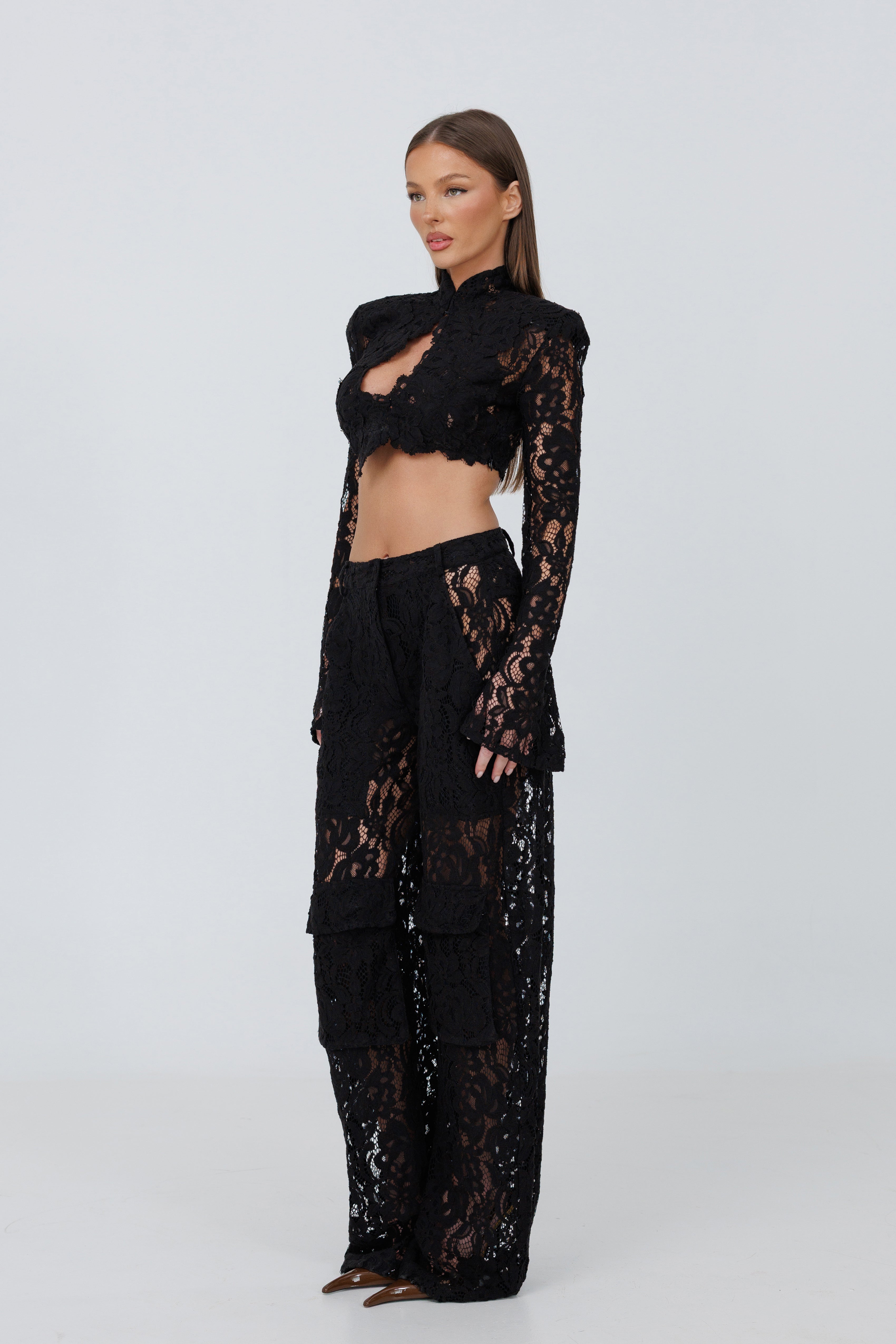 Havana Black High-Waist Pants