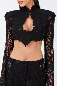 Cannes Co-Ord Black TOP