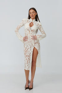 Amalfi Ivory Lace Dress