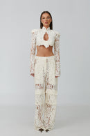 Havana Ivory High-Waist Pants