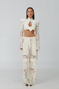 Havana Ivory High-Waist Pants
