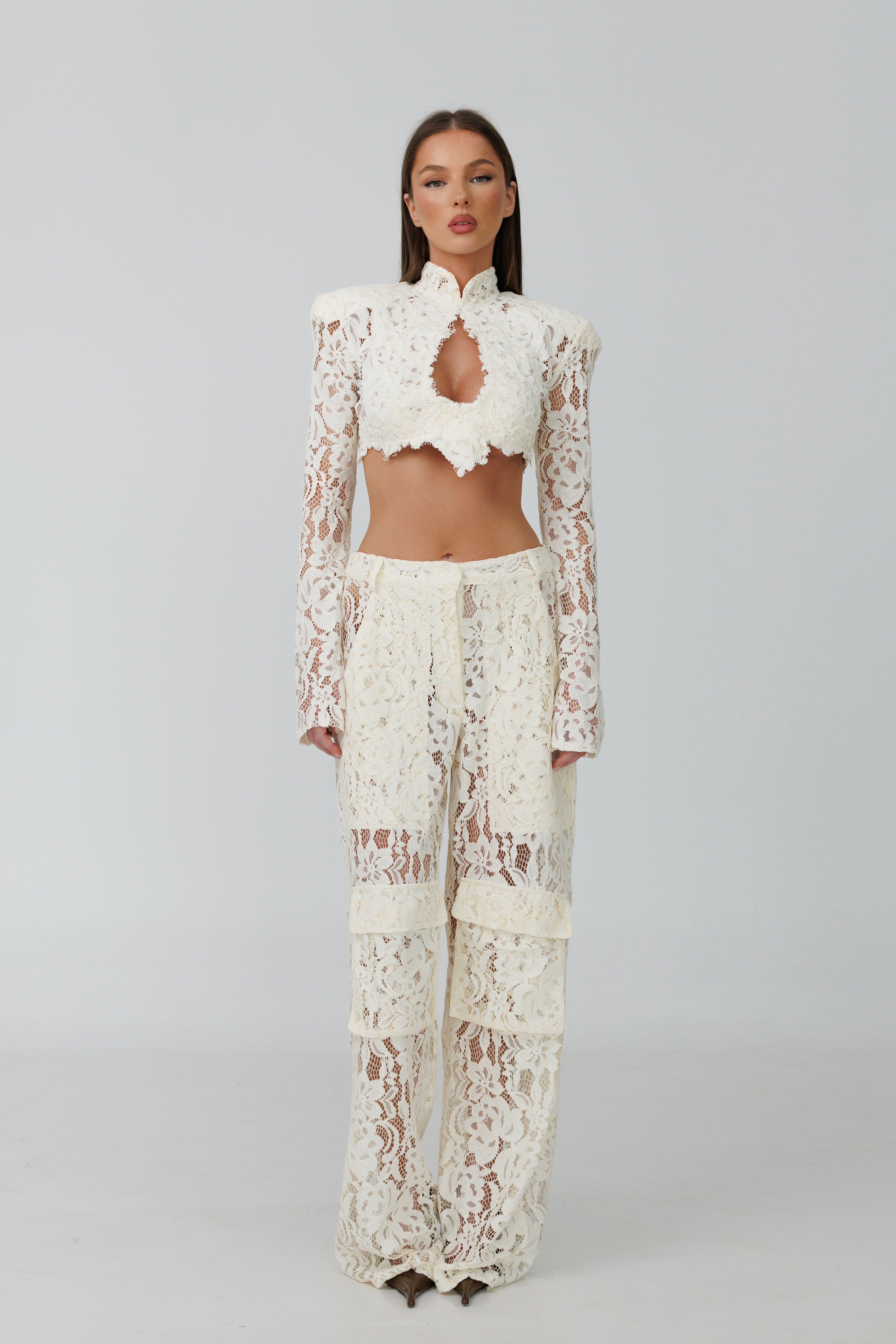 Havana Ivory High-Waist Pants