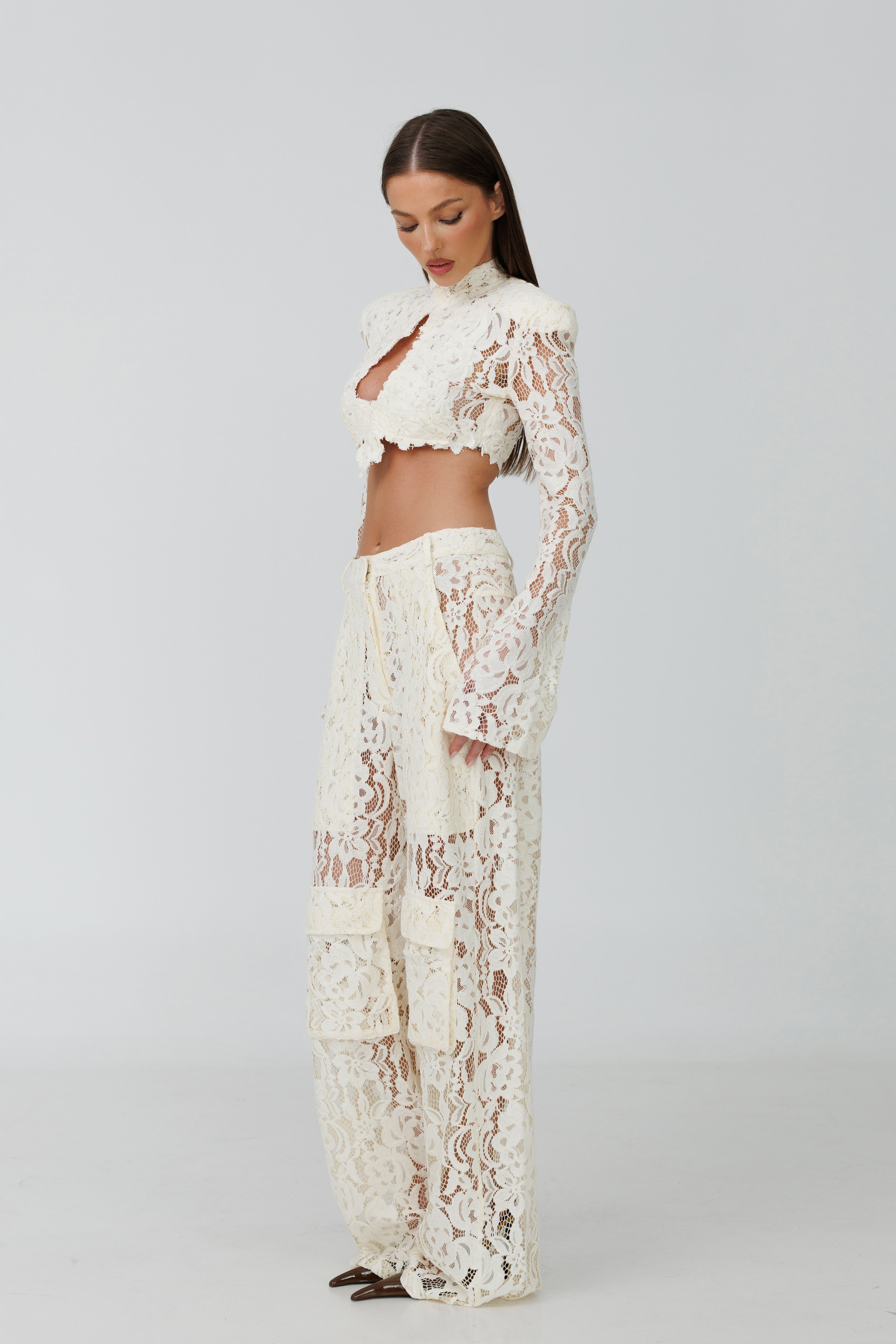 Havana Ivory High-Waist Pants