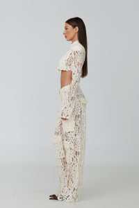 Havana Ivory High-Waist Pants