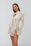 Santorini Ivory Mini Dress