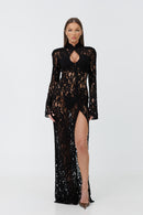 Como Black Lace Dress