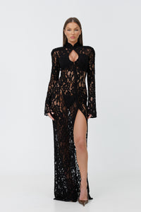 Como Black Lace Dress