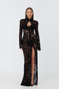 Como Black Lace Dress