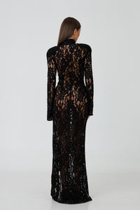 Como Black Lace Dress
