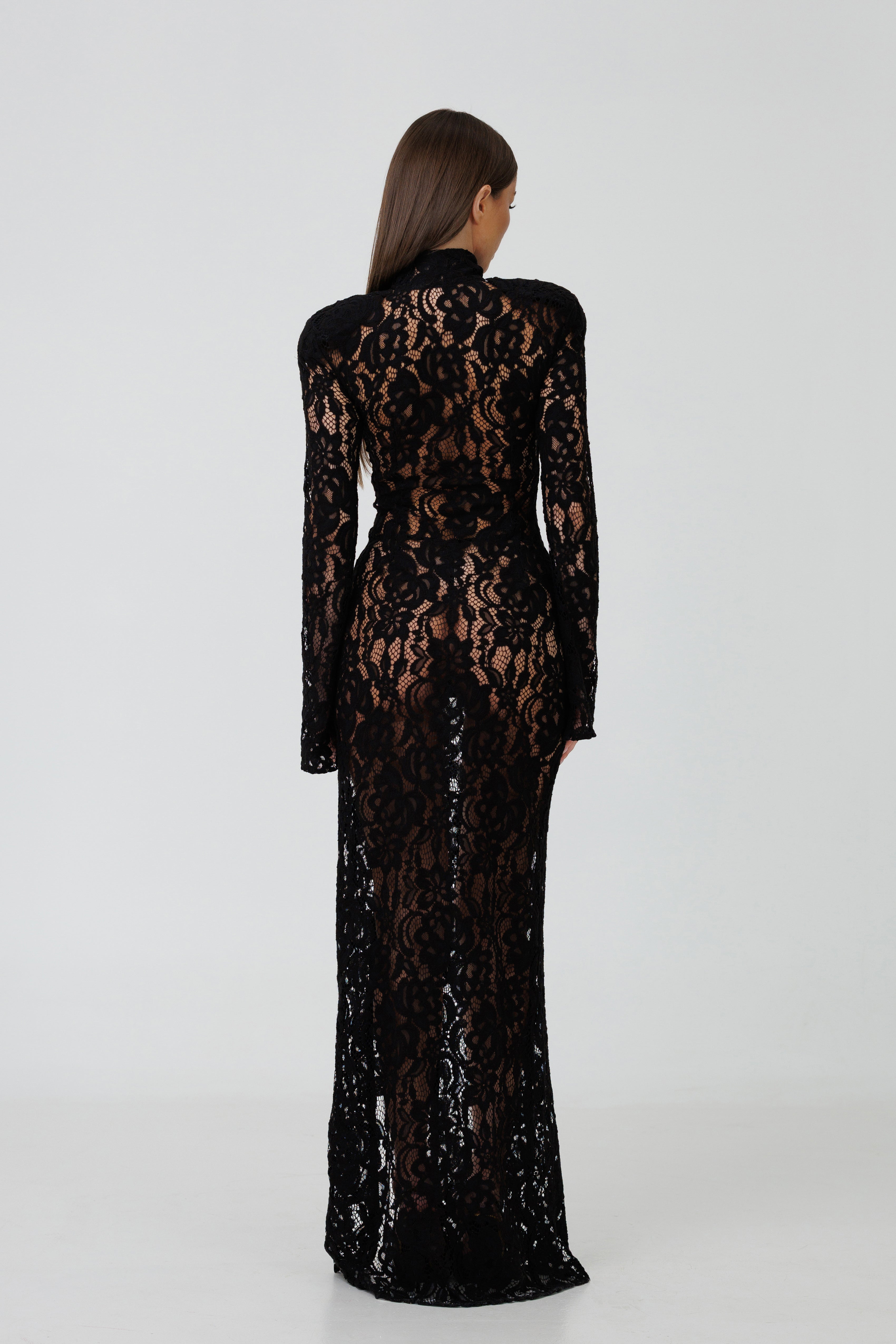 Como Black Lace Dress