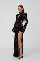 Como Black Lace Dress