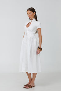 Positano Midi Linen Dress