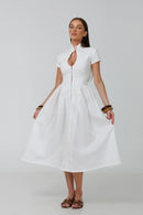Positano Midi Linen Dress