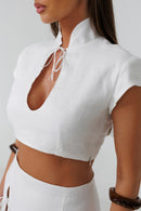 Marbella White Linen Set