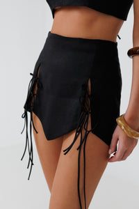 Marbella Black Linen Set