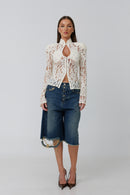 Monaco Ivory Lace Blouse