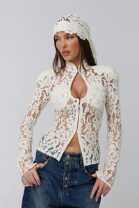 Monaco Ivory Lace Blouse