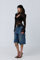 Monaco Black Lace Blouse