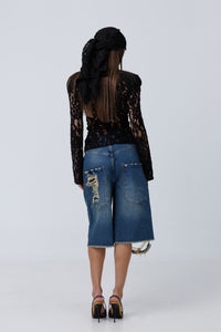 Monaco Black Lace Blouse