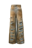 "Road Runner" Distressed High-Waisted Jeans