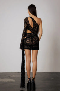 "Toxic Whisper" Cut-Out Laced Dress