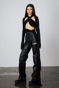 "Midnight Rider" Faux Leather Moto Pants