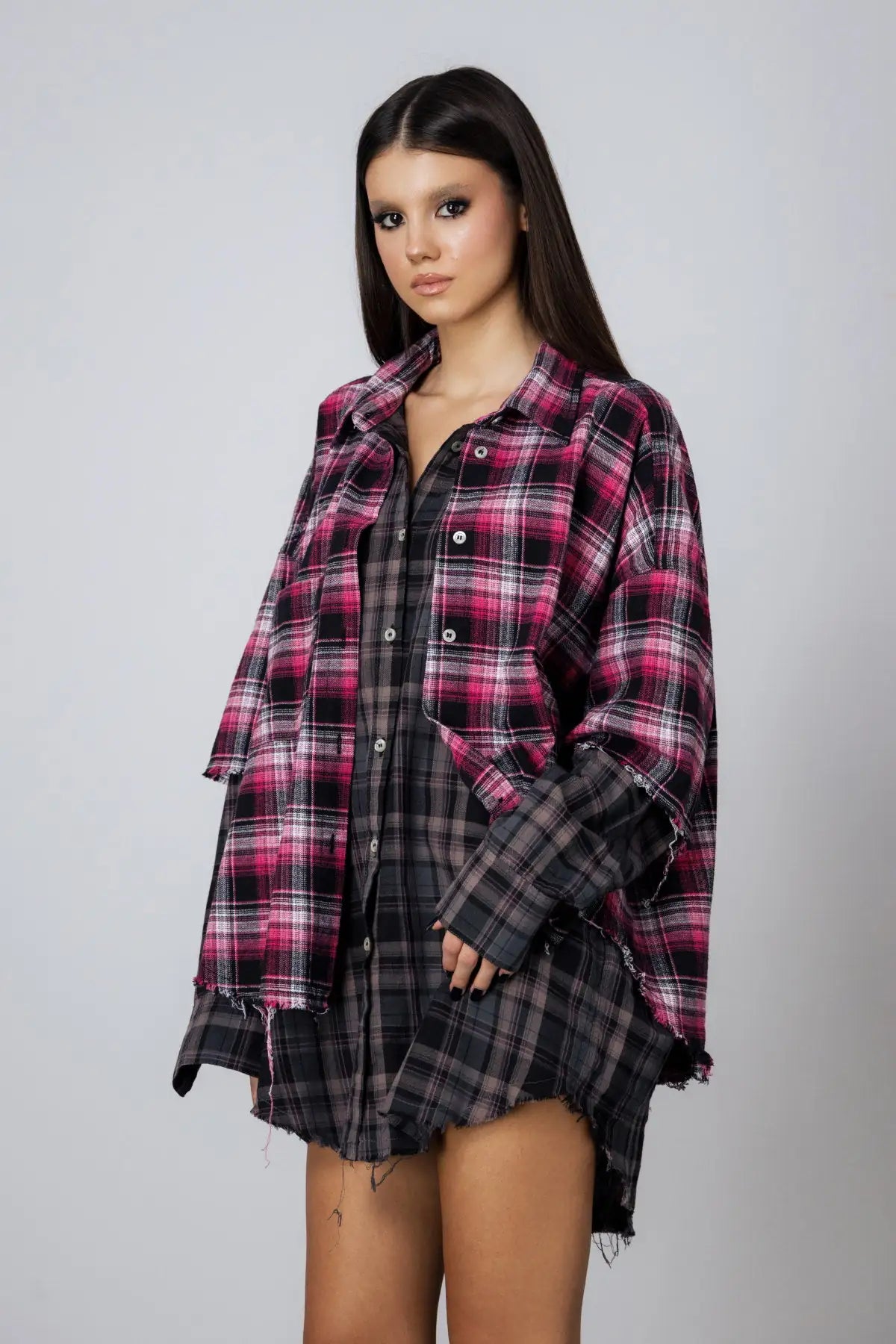 "Cherry Bombshell"  Layered Shirt - UNISEX