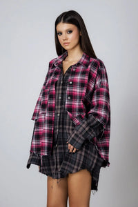 "Cherry Bombshell"  Layered Shirt - UNISEX