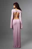 "GAIA" Lilac Open Back Maxi Dress